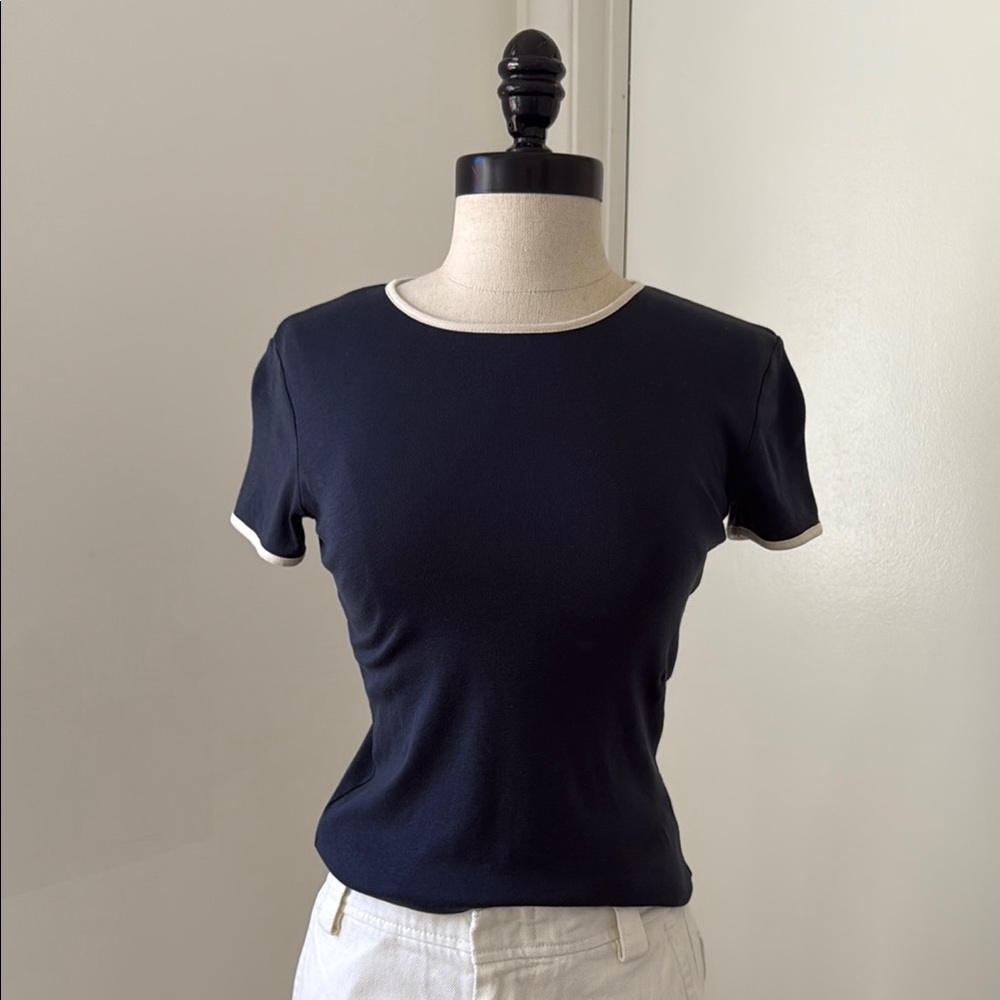 Classic Navy Blue Women's Top